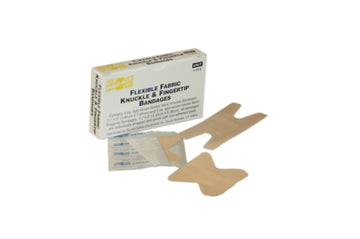 Assorted Fabric Bandages (4 Knuckle by Pac-Kit – 4" x 2.25" x 0.75", 100% First Aid Only, Brown, Model 1-014