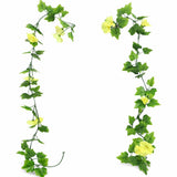 Artificial Flower Garland Vine Decor by Yunhgft – Fabric, Yellow, Pack of 2, Model 3000412193630047413128