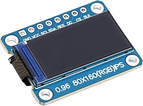 Eujgoov LCD Display Module Thin Film Transistor 0.96in 80x160 Resolution SPI Color Screen 8 Pin Support for ST7735 Driver Onboard IPS Full