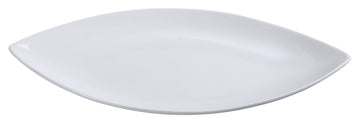 Fuji Oval Plate by Yanco – Large, Porcelain, Bone White, Pack of 12, Model FU-211