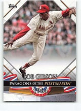 2022 Topps Update Series 3 Baseball Paragons of the Postseason #PP-9 Bob Gibson St. Louis Cardinals Official MLB Trading Card (Stock Photo, Near Mint to Mint Condition)