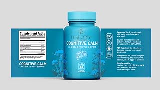 Cognitive Calm – Herbal Nootropic with Reishi, Bacopa & Lion's Mane for Stress Relief & Focus | Mental Clarity Formula | 60 Capsules