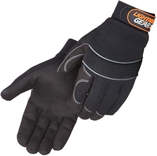 Liberty Glove & Safety 0916BK/XL Lightning Gear 1stKnight Premium Simulated Leather Mechanical Glove with Hook and Loop Closure, X-Large, Black (Pack of 1 Pair)