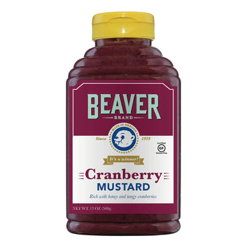 Cranberry Mustard by BEAVER – 13 Ounce (Pack of 6), Pack of 6