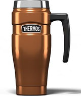 Thermos Stainless King Copper Travel Mug (470ml), Reusable Insulated Stainless Steel Coffee Cup for Hot or Cold Drinks, Vacuum Sealed Water Flask with a Leak-Proof Lid, 7hr Hot/18hr