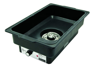 Full Size Black Electric Water Pan by Winco – medium, Plastic, Black, Model EWP-2
