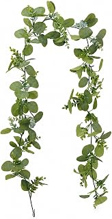 Artificial Eucalyptus Greenery Garland, Eucalyptus I, 36 Heads | Leaves, Artificial Foliage, Mantlepiece Dressing, For Restaurant Owners