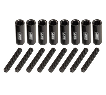 Products Aluminum Valve Cover Nut Kit with Studs 1/4 by Joes Racing – Pack of 8, aluminium, Black, Model 34349