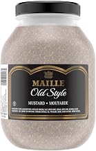 Maille Old Style Whole Grain Mustard Jugs, Premium Quality, 1 Gal, 4 Pack | Gluten Free, Vegetarian, Kosher, Non GMO, Visible Seeds, Spicy Sweet Notes, for Sauces, Marinades & Vinaigrettes
