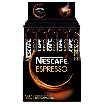 Nescafé Instant Coffee Sticks 25 sticks 1.76oz (Espresso) by Nescafe – 1.76 Ounce (Pack of 25), Pack of 25