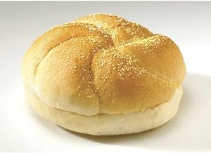 Flowers Foods European Bakers Corn Dusted White Kaiser Sandwich Bun, 4.5 Ounce - 6 per pack -- 12 packs per case.