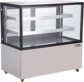 Kool-It KBF-48 47-1/5' Freestanding Full Service Refrigerated Display Case with Flat Glass, 13.7 Cubic Feet