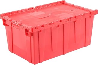 Monoflo Global Industrial Distribution Container With Hinged Lid 27-3/16x16-5/8x12-1/2 Red