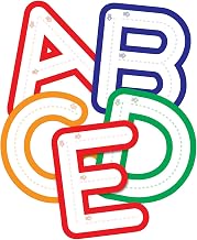 Roylco Follow Along Letters – 26 Giant Dry-Erase Uppercase Alphabet Letters with Traceable Lines & Arrows for Handwriting Practice, Early Literacy, Classroom & Home Learning