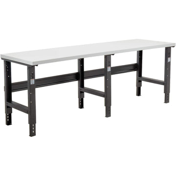 Adjustable Height Workbench C-Channel Leg by Global Industrial – 30"L x 96"W, Steel, Black, Model 319084