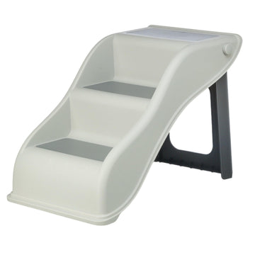 Lightweight 3-Step Pet Stairs by TRIXIE – Plastic, 3-Gray, Model 39475