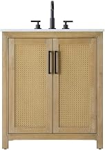 Elegant Kitchen and Bath 30" Single Bathroom Vanity in Linen Oak
