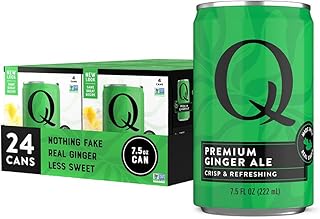 Q MIXERS Q GINGER ALE with Real Ginger & Organic Agave - Ideal for Cocktails & Mocktails - Made with Real Ingredients, Perfectly Carbonated, & Less Sweet - 60 Calories per Can - 7.5 Fl oz Cans (Pack of 24)