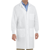 unisex adult Specialized Cuffed With 3 Front Pockets Medical Lab Coat by Red Kap – Medium, Polyester, White, Model KP70WH RG M