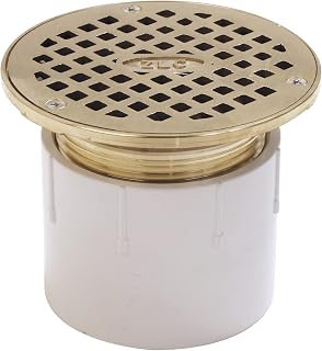 Zurn FD2210-PV4 4-inch Round PVC Adjustable Nickel Top Floor Drain