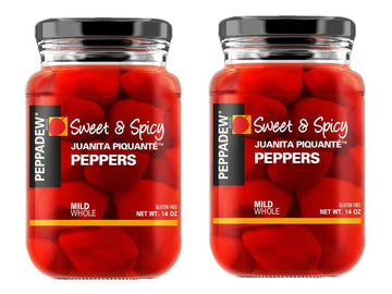 Piquant Mild - Sweet & Spicy Peppers 400g - Pack by PEPPADEW – 14 Ounce (Pack of 2), Pack of 2, Model PACK2-GFC266107