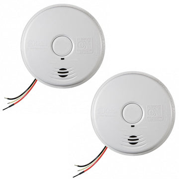 Hardwired Smoke Detector by Kidde – 2 packs, Plastic, White, Pack of 2, Model i12010S