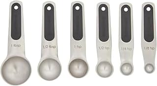 Farberware Professional Stainless SteelMeasuring Spoons Precision and Ease in Every Scoop, Features Magnetic Handles for Easy Storage, Dishwasher Safe