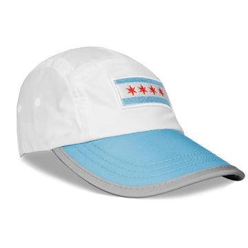 Run The World Collection Running Hat by Headsweats – Polyester, White/Chicago