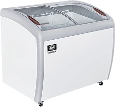 Nexel Ice Cream Freezer, Curved Glass Lid, 39"W