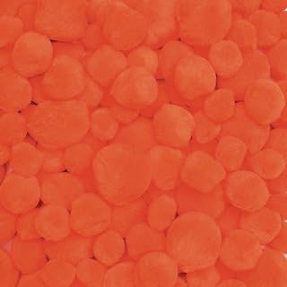 Colorations Pom-Poms, Orange - 100 Pieces (Item # POMOR)