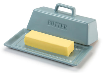 KooK Ceramic Butter Keeper with Cover, Regular, Casper Blue