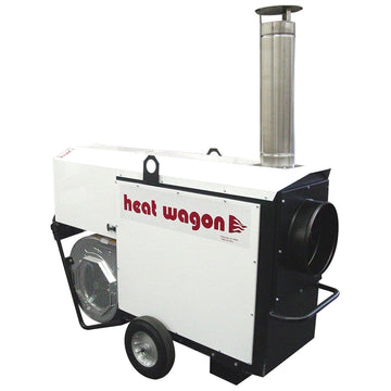 Heat Wagon Indirect Fired Oil Heater by Heat Wagon Inc – 70"L x 30"W x 55"H, White, Model VF400