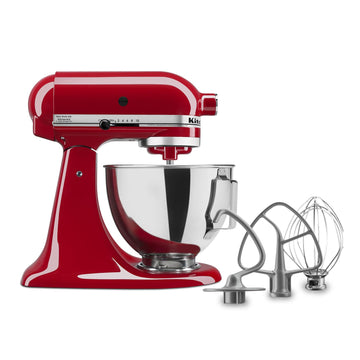 Kitchen Aid Tilt-Head Stand Mixer 4.5 Quart KSM85PBER by KitchenAid – 4.5-Quart, 4.5 quarts, Metal, Red