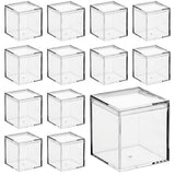 Clear Plastic Mini Display Cube with Lid by Glownary – Polystyrene (PS), Clear, Pack of 192, Model 192-case-cube