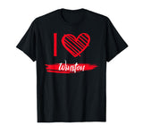 I Love Winston T-Shirt County I Heart Winston T-Shirt by WINSTON County Designs By ShirtZilla – Black, Model 08N6K6600SQ