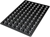 Silikomart SQ033 Silicone Baking Pan with 77 Savarin Cavities 1.61 Inch Diameter x 0.47 Inch High