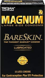 TROJAN MAGNUM BareSkin Large Lubricated Condoms, 10 count - (Pack of 2)