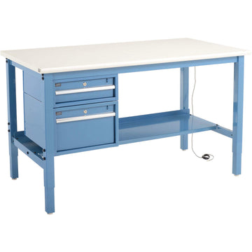 72"W x 30"D Workbench by Global Industrial – 72"W x 30"D, Steel, Blue, Model 319250BL