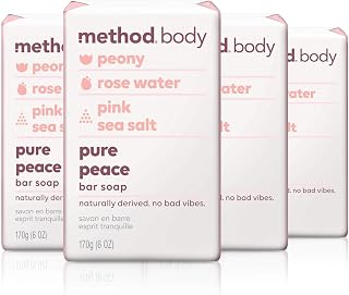 Method Bar Soap, Pure Peace, 6 oz, 4 pack, Packaging May Vary