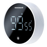 Round Timer - Digital Timer with Magnet by Westmark – 99 Minuten 55 Sekunden, ABS, PMMA (display), White/Black, Model 10992260