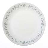 Livingware Country Cottage 10-1/4” Dinner Plate (Set of 8) by Corelle – Large, Porcelain, White, Pack of 8, Model 6018486