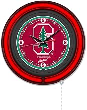 Holland Bar Stool Clk15BKStnfrd NCAA 15 in. Dia. Stanford University Double Neon Wall Clock Black