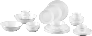 Corelle Winter Frost White, Chip Resistant, 50-Piece Dinnerware Set