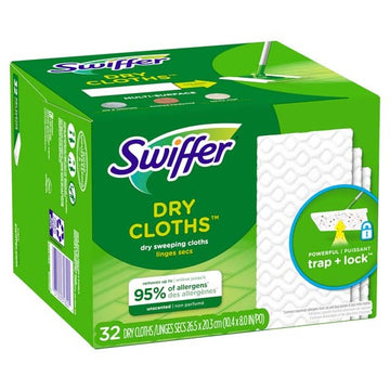 Swiffer Synthetic Sweeping Cloths, 8" Wide, White - 10 3/8"
