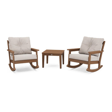 POLYWOOD PWS396-2 Set - Teak Dune Burlap Chair Newport