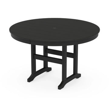 POLYWOOD Table, 48" Diameter - Black