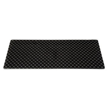 Rosseto Kalderon Zenit Handmade Glass Riser Shelf, 11 7/8" x 31" - Black