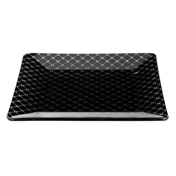 Rosseto Kalderon Zenit Glass Platter, 13 7/8" x 13 7/8" - Black