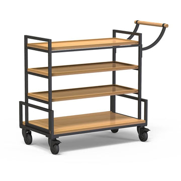 Rosseto Modulite Serving Cart, 20" x 45 5/16" - Beige Black