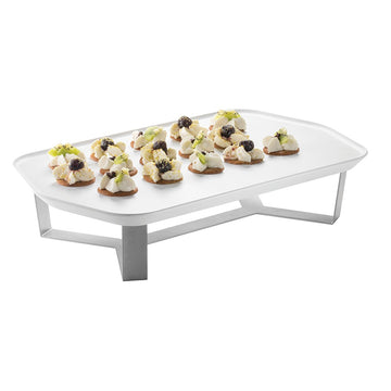 Rosseto SM271 Forme Melamine Rectangle Tray, 4" High, White - Default Title